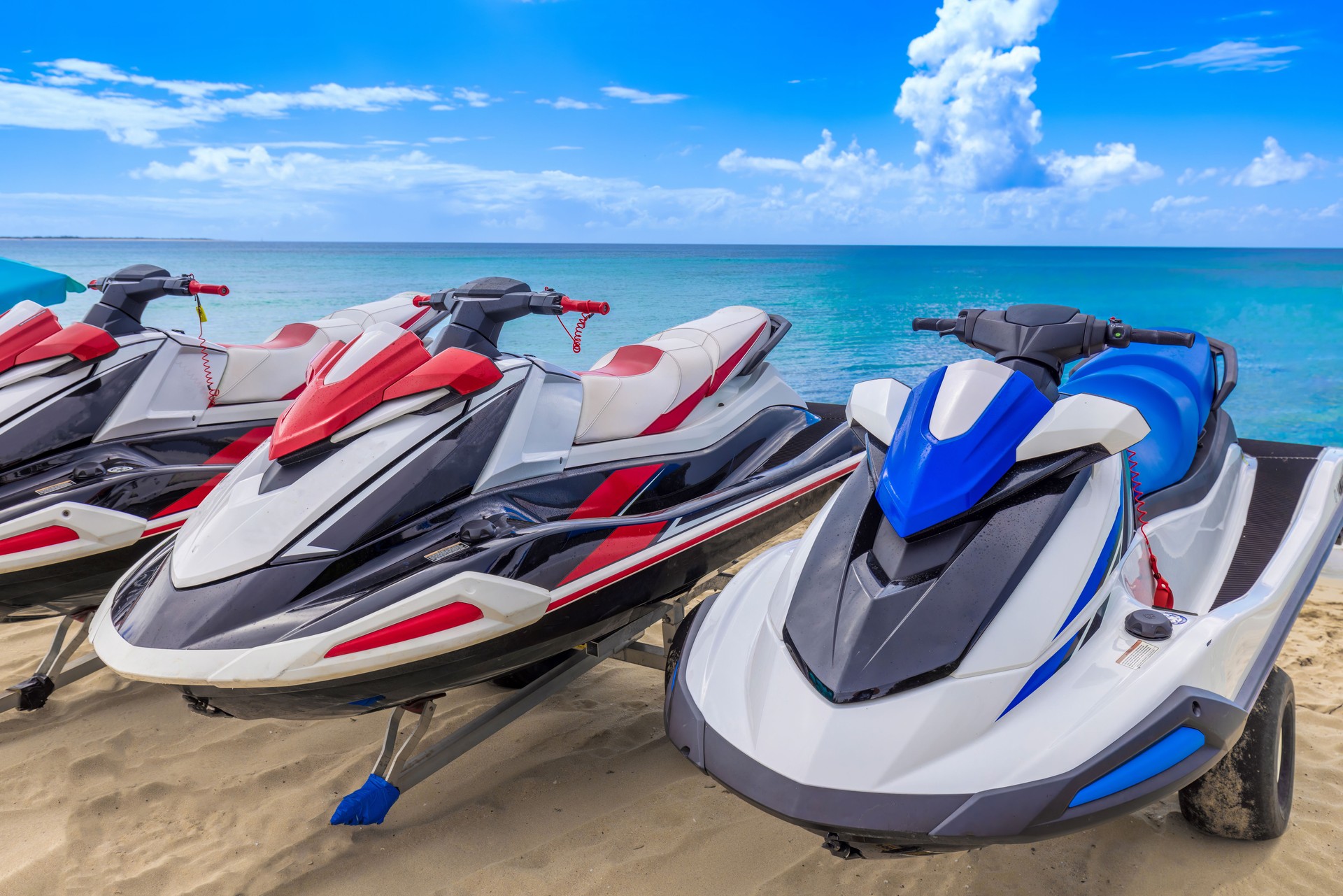Water scooter rental at beaches and luxury hotels in Saint Croix, US Virgin Islands, Frederiksted